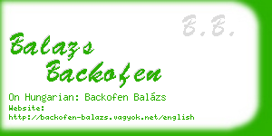 balazs backofen business card